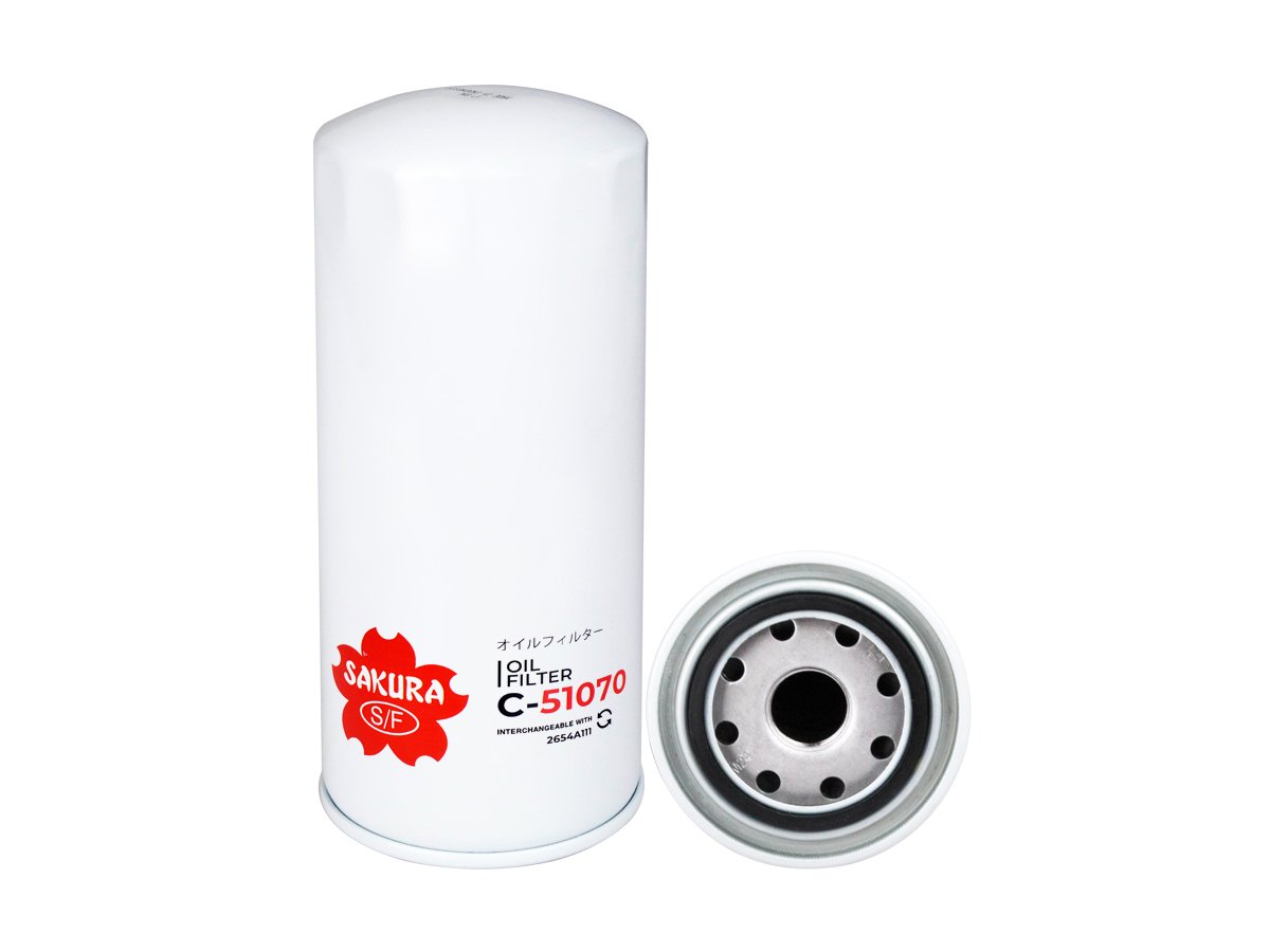 C51070 Filtro de aceite SAKURA C51070 para CATERPILLAR y MASSEY-FERGUSON