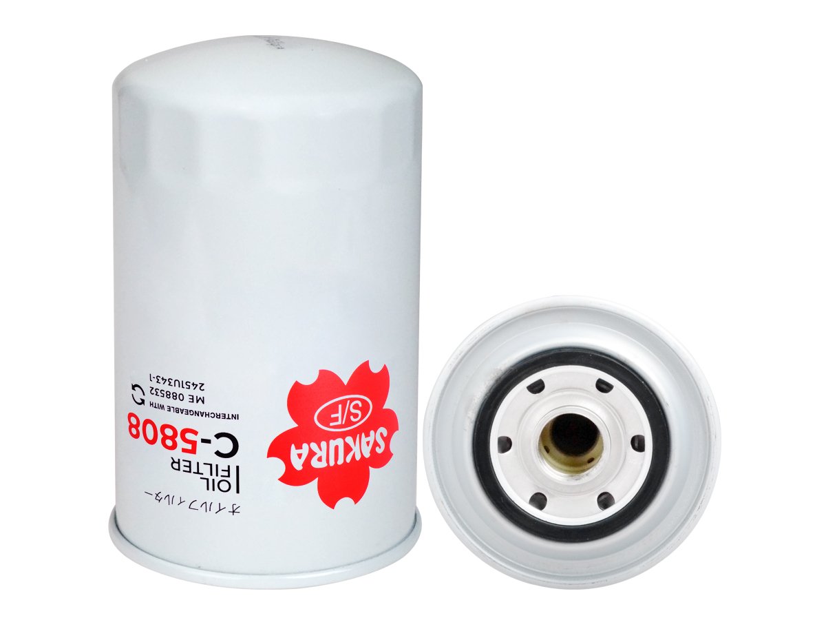 Filtro de aceite SAKURA C5808 para CATERPILLAR, KOBELCO y MITSUBISHI