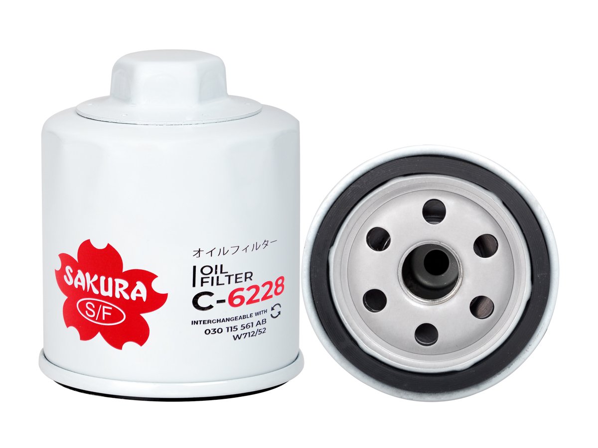 Filtro de aceite SAKURA C6228 para AUDI, SEAT y 2 marcas más