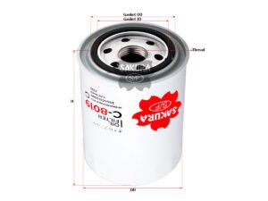 Filtro de aceite SAKURA C8019 para JAGUAR
