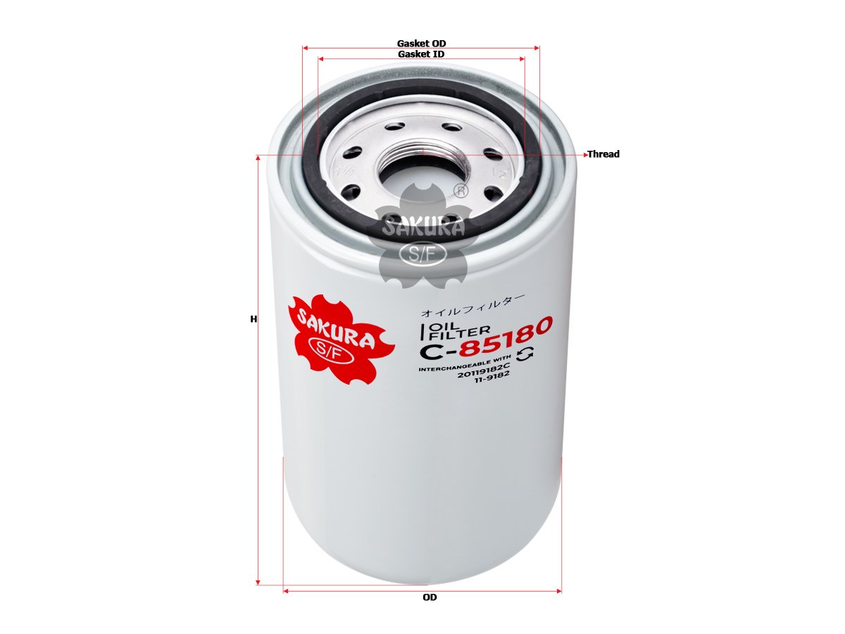 Filtro de aceite SAKURA C85180 para THERMO-KING