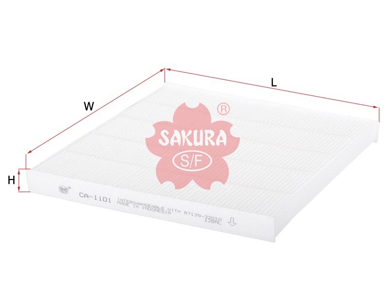 CA1101 Filtro de cabina SAKURA CA1101 para DAIHATSU, MAZDA y 2 marcas más