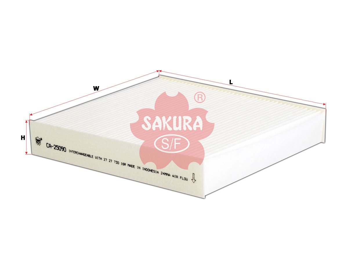 CA25090 Filtro de cabina SAKURA CA25090 para DACIA (RENAULT GROUP), MAHINDRA y 3 marcas más