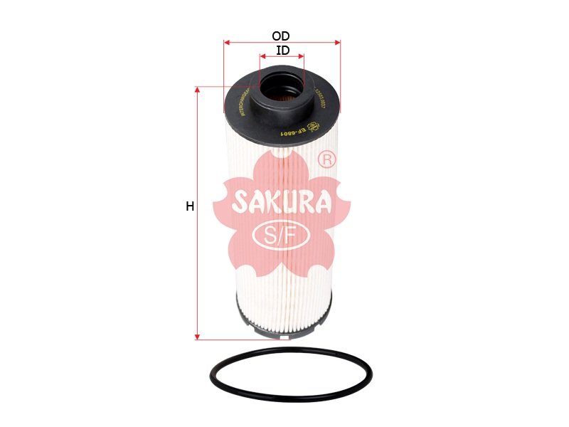 EF6801 Filtro de combustible SAKURA EF6801 para ERF, LIEBHERR y 4 marcas más