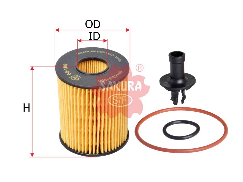 Filtro de aceite SAKURA EO1102 para HINO, LEXUS y TOYOTA