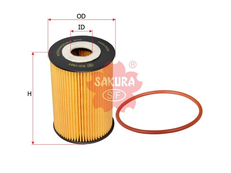 Filtro de aceite SAKURA EO1801 para FUSO, ISUZU y 2 marcas más