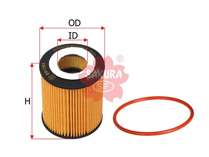 Filtro de aceite SAKURA EO2301 para CADILLAC, CHEVROLET y 5 marcas más