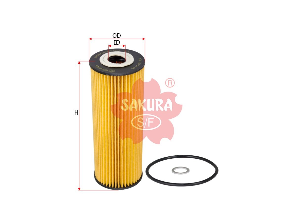 EO2624 Filtro de aceite SAKURA EO2624 para CHEVROLET, MAHINDRA y 3 marcas más