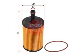 Filtro de aceite SAKURA EO3103 para AUDI, CHRYSLER y 8 marcas más