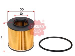 Filtro de aceite SAKURA EO31950 para AUDI, SEAT y 2 marcas más