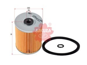 Filtro de combustible SAKURA F1004 para FURUKAWA, KATO y 3 marcas más