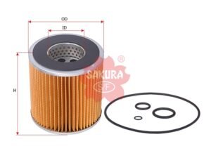 Filtro de combustible SAKURA F1304 para AIRMAN, FIAT HITACHI y 2 marcas más