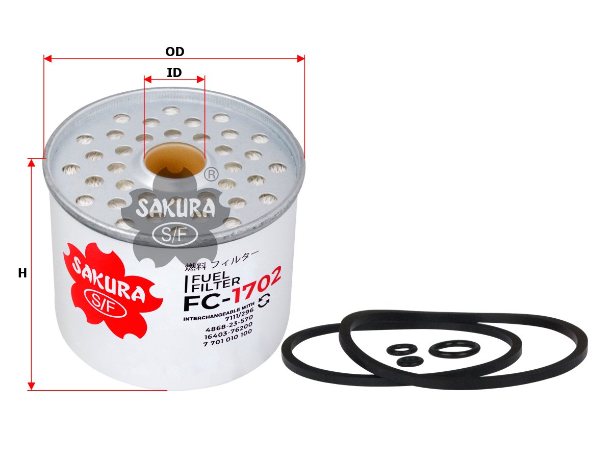 Filtro de combustible SAKURA FC1702 para AGRIFUL, AHLMANN y 113 marcas más