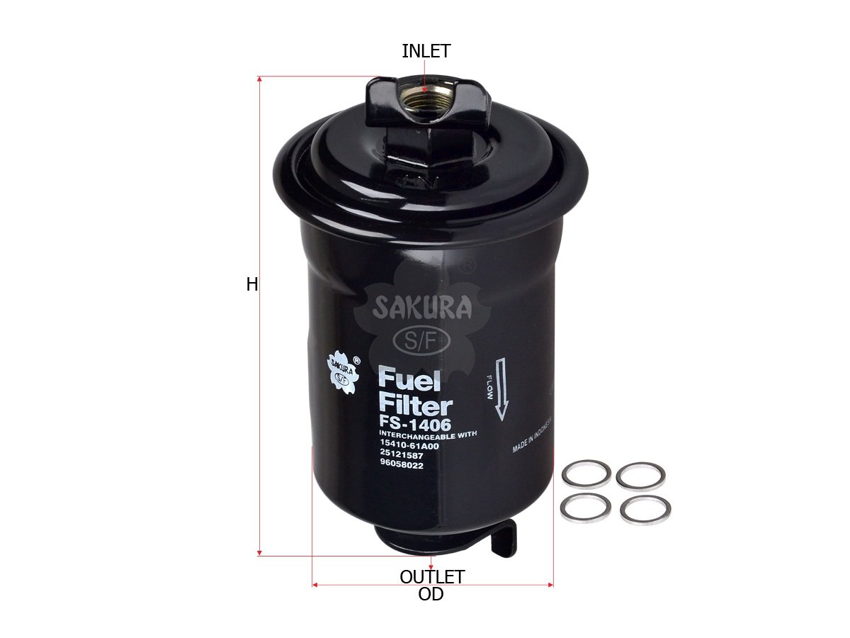 Filtro de combustible SAKURA FS1406 para ASUNA, CHEVROLET y 3 marcas más