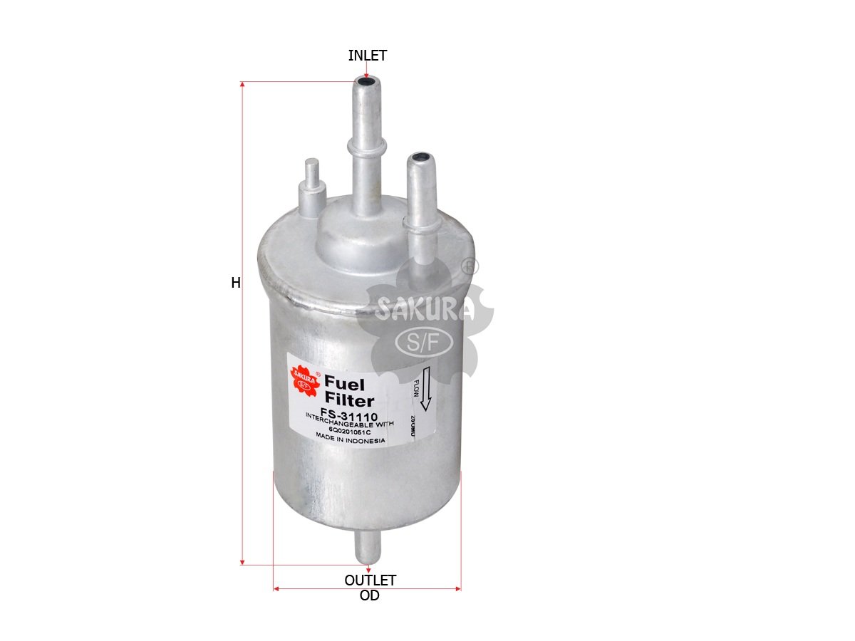 FS31110 Filtro de combustible SAKURA FS31110 para AUDI, SEAT y 2 marcas más