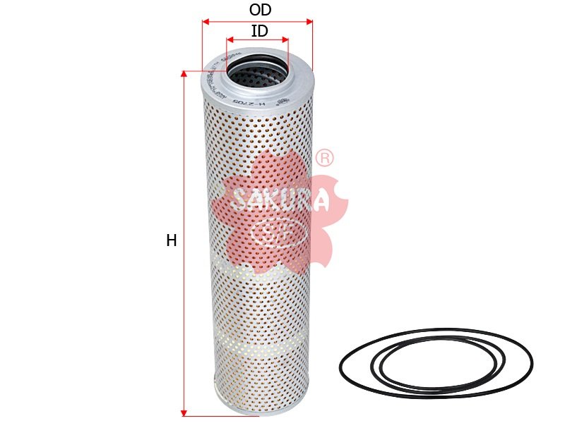 Filtro de aceite hidráulico SAKURA H2705 para HITACHI