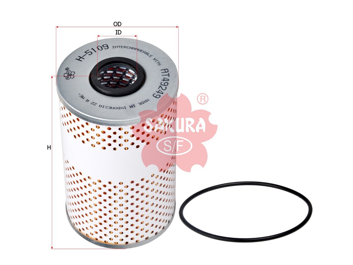 Filtro de aceite hidráulico SAKURA H5109 para ALBARET, CASE y 6 marcas más