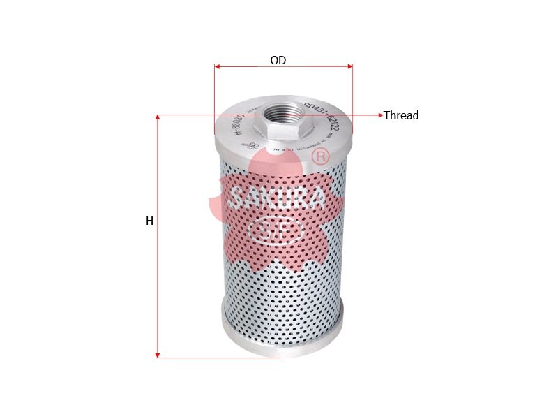 Filtro de aceite hidráulico SAKURA H88080 para KUBOTA
