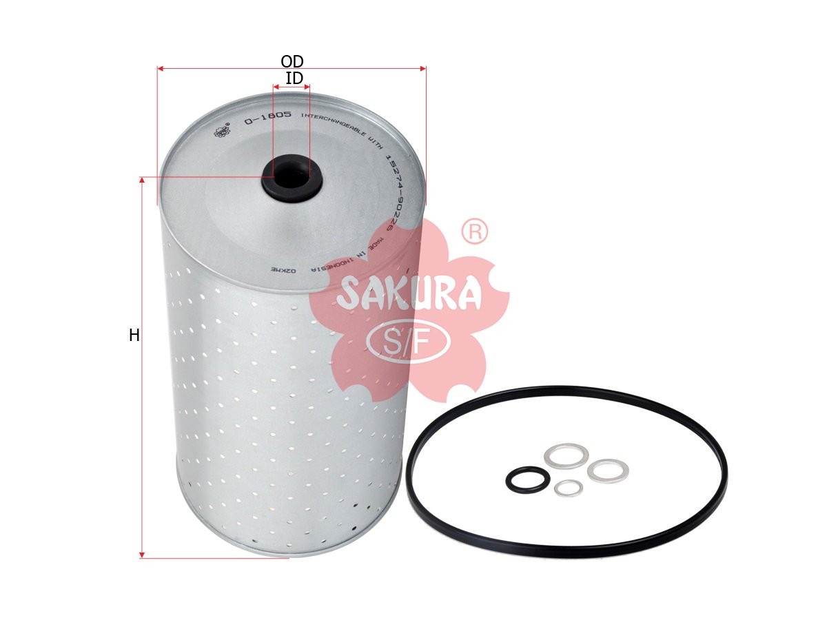 O1805 Filtro de aceite SAKURA O1805 para NISSAN y TADANO