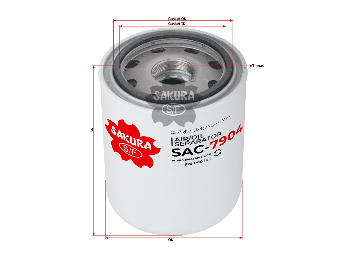 Separador de aire y aceite SAKURA SAC7904 para DEMAG y ECOAIR