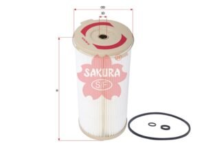 Separador de agua y combustible SAKURA SF191230 para ATLAS COPCO, HITACHI y RACOR/PARKER