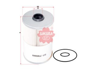 Separador de agua y combustible SAKURA SF79080 para CUMMINS, INTERNATIONAL TRUCKS y PETERBILT
