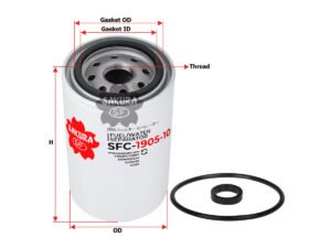 Separador de agua y combustible SAKURA SFC190510 para AGCO, AKSA y 50 marcas más
