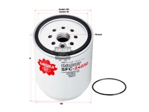 Separador de agua y combustible SAKURA SFC24030 para MACK, UD TRUCKS y VOLVO