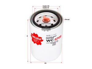 Filtro de refrigerante SAKURA WC5708 para ALASKA DIESEL, CATERPILLAR y 17 marcas más