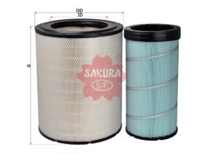 Filtro de aire SAKURA A5595S para CATERPILLAR