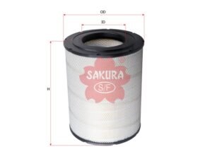 Filtro de aire SAKURA A6018 para ISUZU y UD TRUCKS