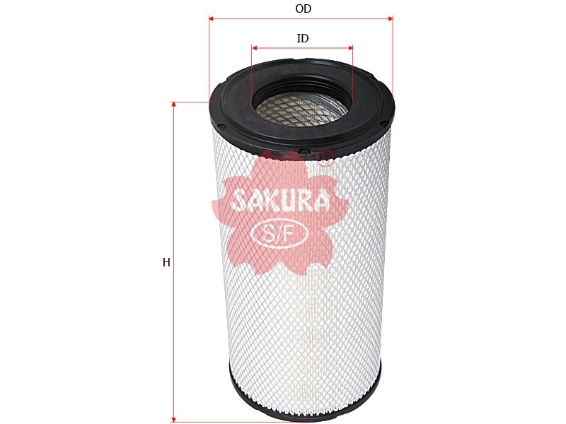A8577 Filtro de aire SAKURA A8577 para AGCO, BANDIT INDUSTRIES y 18 marcas más