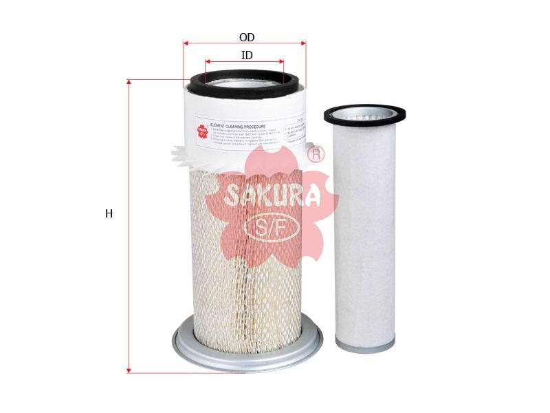 AS76490S Filtro de aire SAKURA AS76490S para JOHN DEERE